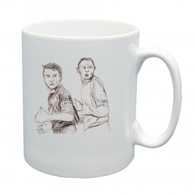 Football Icons Skribble Mug - Keane & Viera